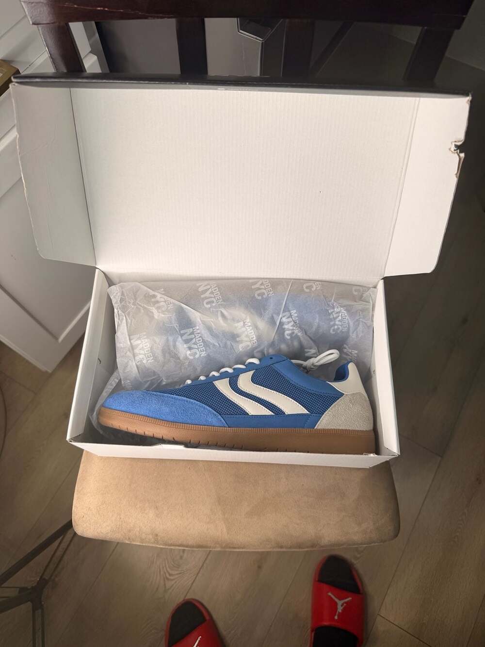 Madden NYC Men's M-Marval Casual Sneaker Blue Size 13